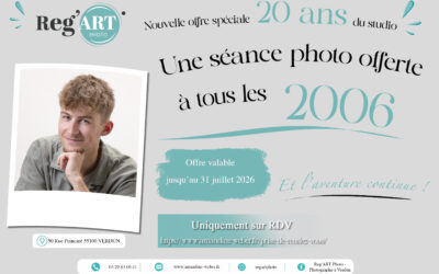 Offre spéciale 20 ans – Séance photo offerte au 2006